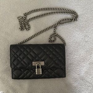 Quilted Black Chain Shoulder Bag